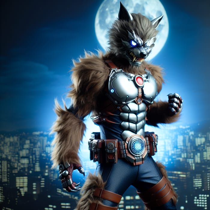 Werewolf Masked Rider Costume for Japanese Hero Fans