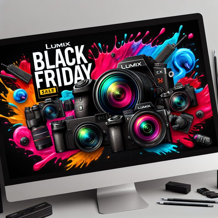 Black Friday Lumix Cameras Banner - Deals 1400x300 Resolution