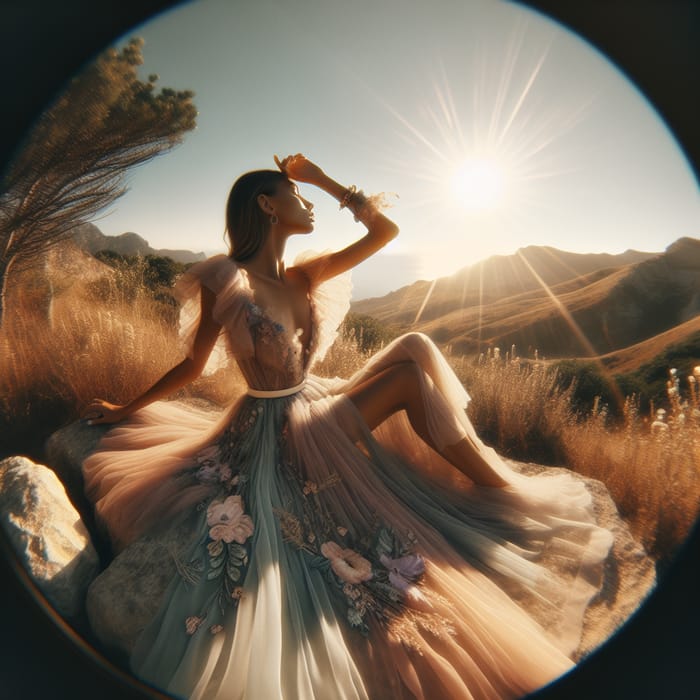 Effortlessly Elegant Woman in Soft Pastels | Natural Sunlight Glow