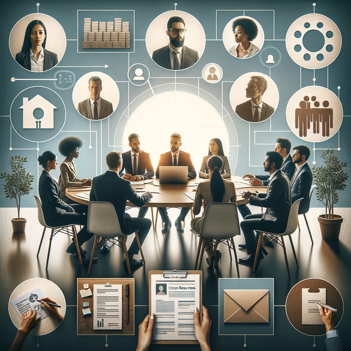 Professional LinkedIn Background: Diverse HR Leader Team Image