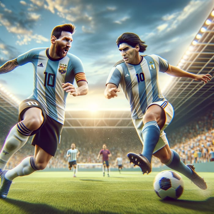 Epic Football Showdown: Messi vs. Maradona