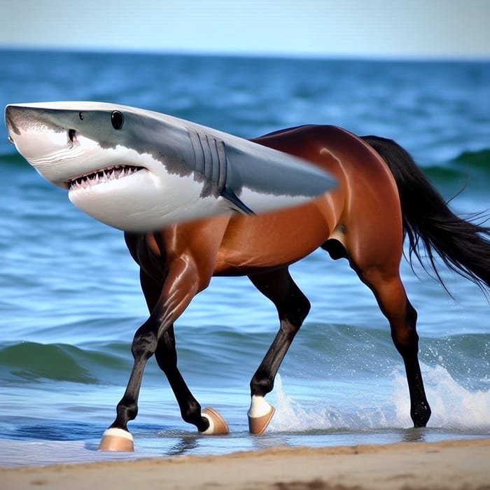 Shark with Horse Legs - Mythical Creature