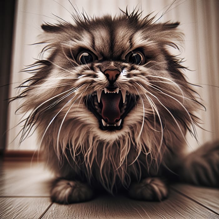 Furious Feline Encounter | Angry Cat