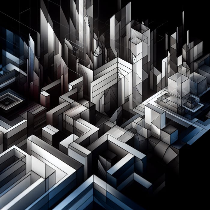 Abstract Geometric Shapes: Futuristic Art