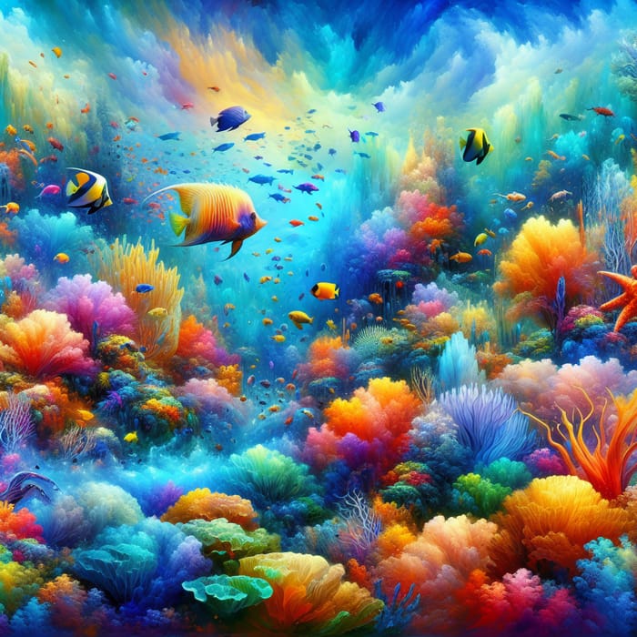 Vibrant Underwater Life: Colorful Reefs, Tropical Fish & Oceanic Fantasy