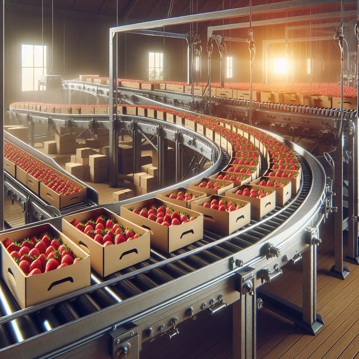 Fresh Strawberry Conveyor System for Efficient Transport