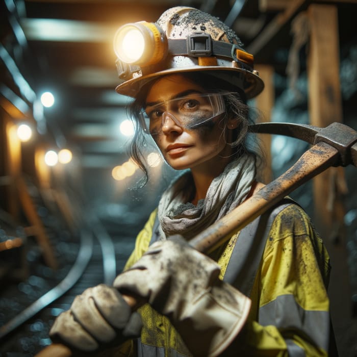 Dedicated Female Miner | Hard Work & Resilience