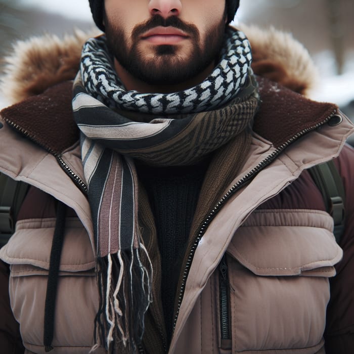 Middle-Eastern Man in Stylish Winter Apparel