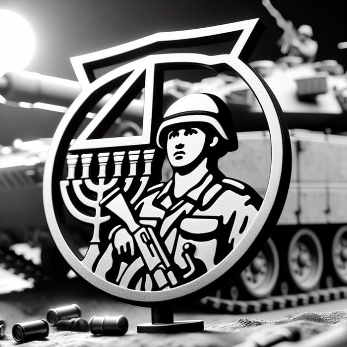Emblem - Symbol: Israeli Soldier with Merkava 4 Tank