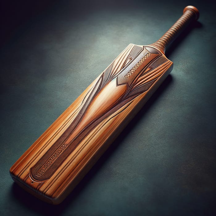 HD Cricket Bat NFT - Unique Engravings & Rich Wood Texture