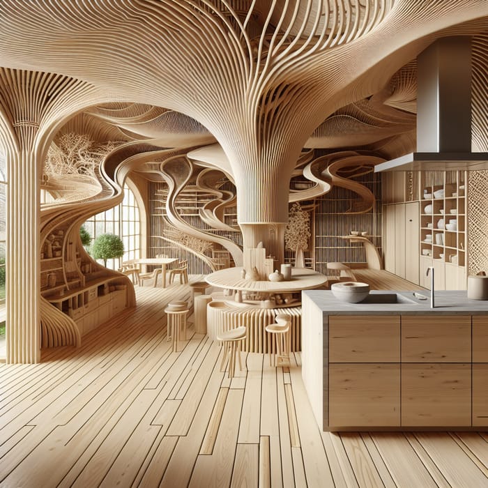 All Natural Architecture: Biophilic Design Kitchen with Japanese Motives