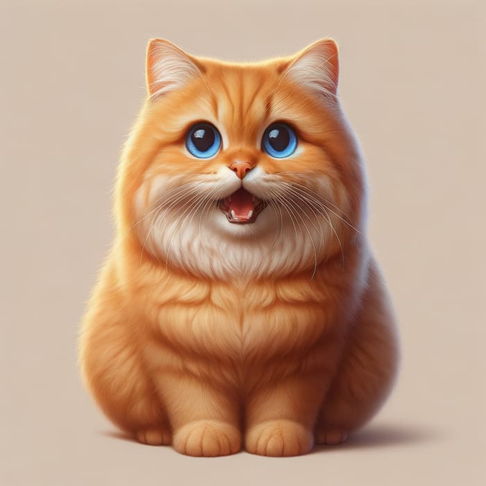 Orange Cat with Blue Eyes | Striking and Healthy - Cute Cat Image