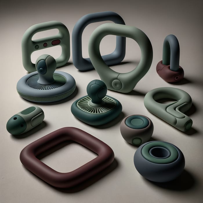 Futuristic Educational Children's Silicone Toys in Muted Shades