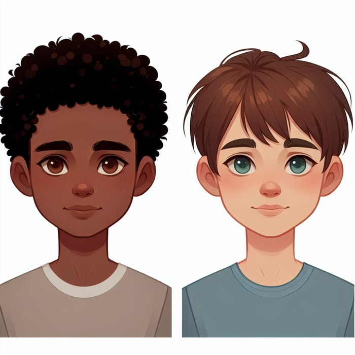 Diverse Boys Personifying Unique Characteristics