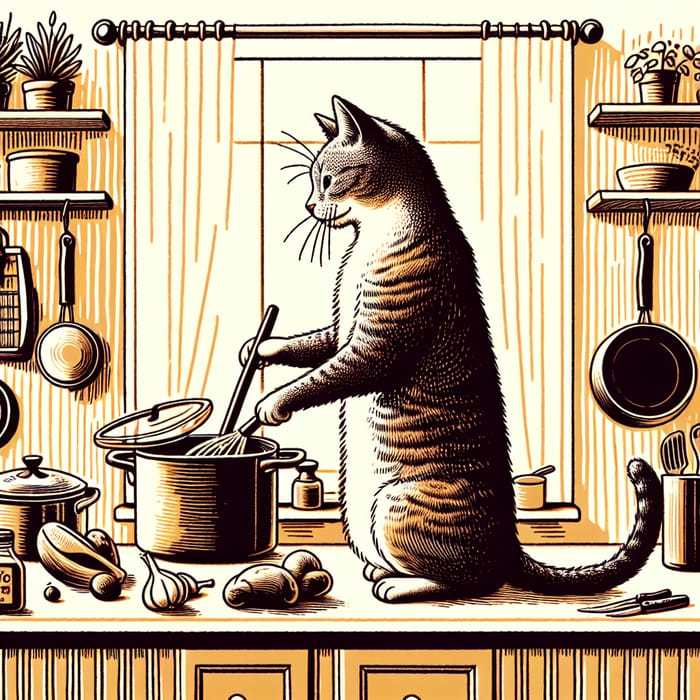 Cute Cat Cooking - Adorable Kitchen Moments