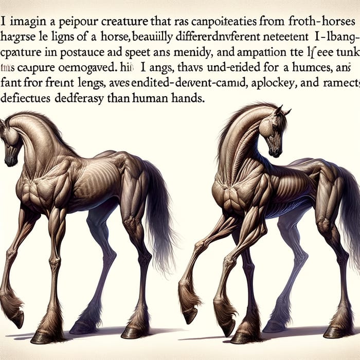 Unique Bipedal Horse Creature