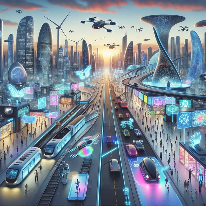 Technological Utopia: Vision of Future Cities with AI