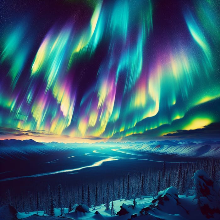 Envision the Vibrant Northern Lights | Abstract Artistry