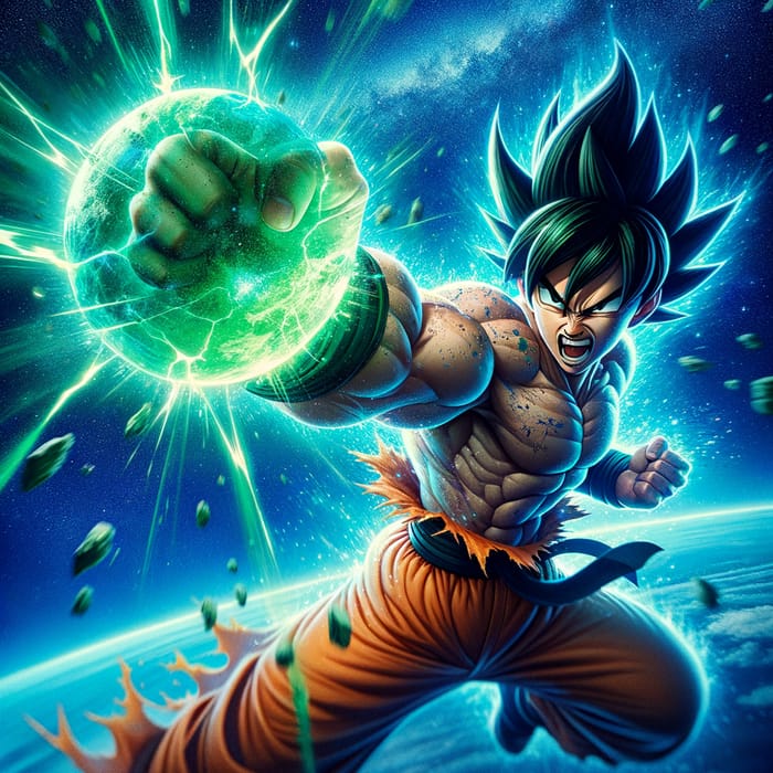 Son Goku Shatters Green Planet | Powerful Anime Scene