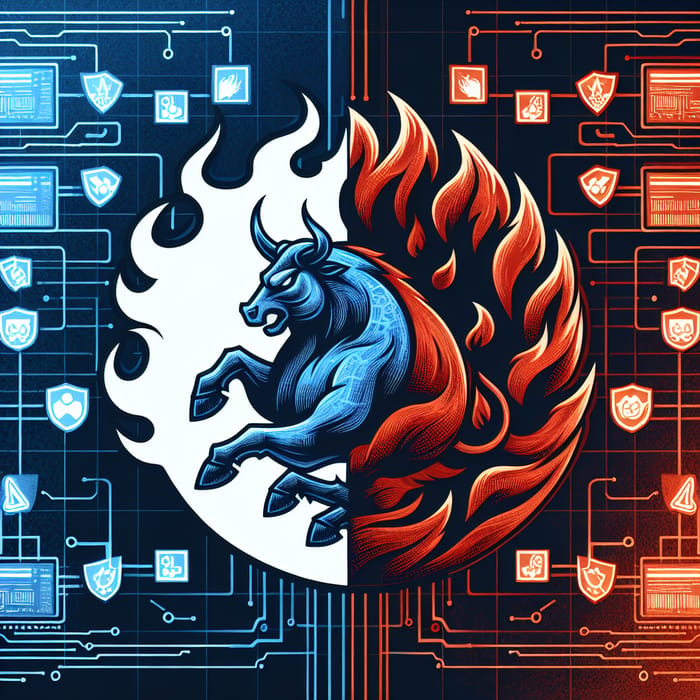 Application Security Bluefire vs Redteam Illustration