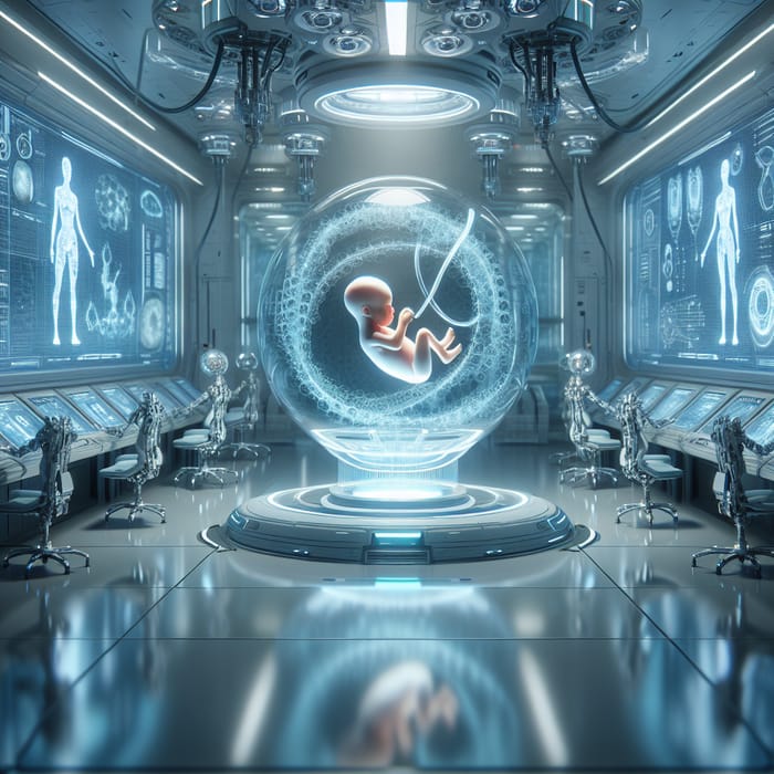 Sci-Fi Embryo Creation: Futuristic Style