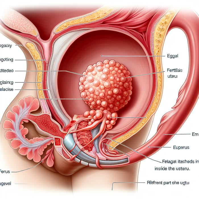Detailed Ectopic Pregnancy Medical Illustration