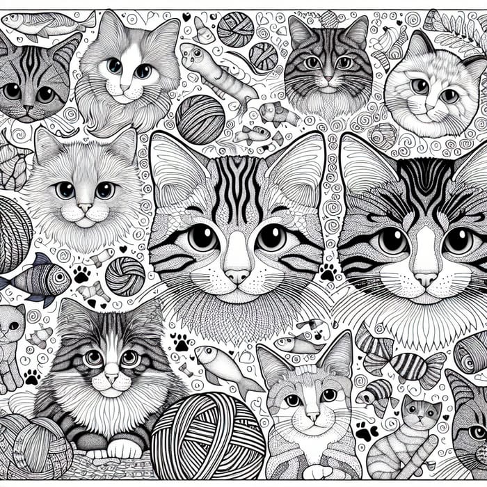 Cat Coloring for Adults: Relax with Intricate Designs
