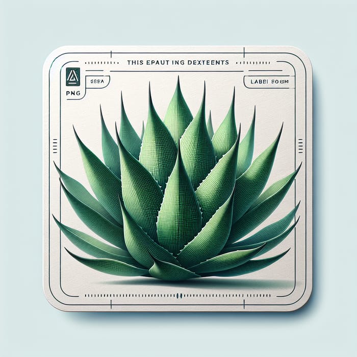 Detailed Agave Plant Sheet PNG for Label Design