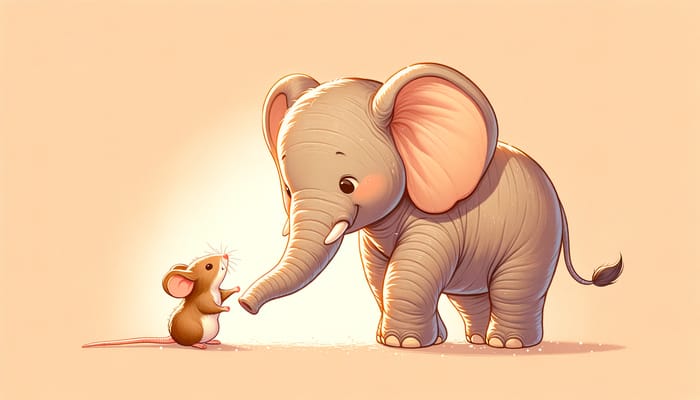 Heartwarming Elephant and Mouse Bonding | Playful Scene