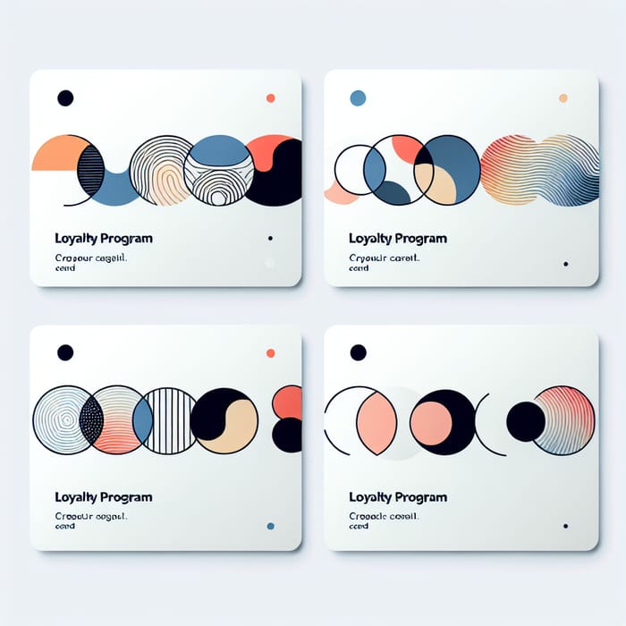 Simple Multi-Colored Loyalty Program Cards