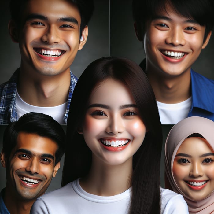 Happy Malaysian Students with Bright Smiles