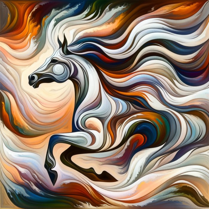 Captivating Essence of Abstract Horses Art