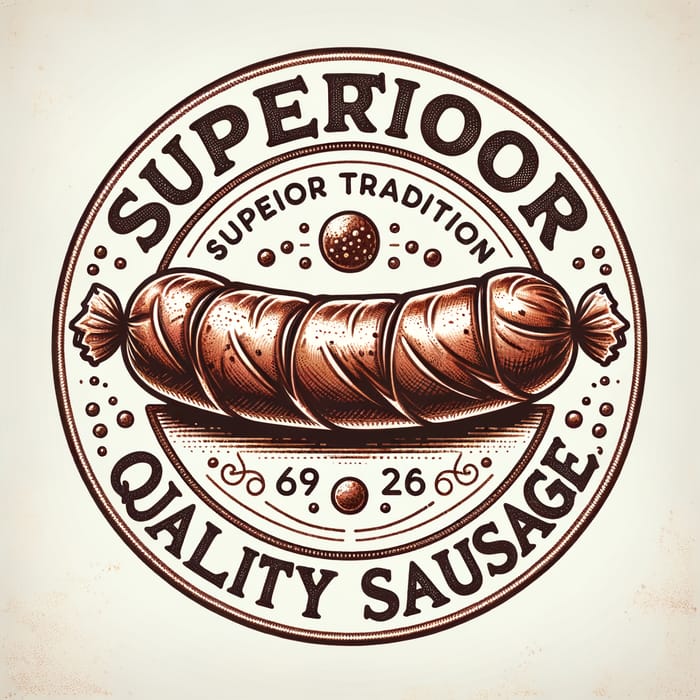 Handcrafted Traditional Sausage Logo Design | Artisan Flavor Concept