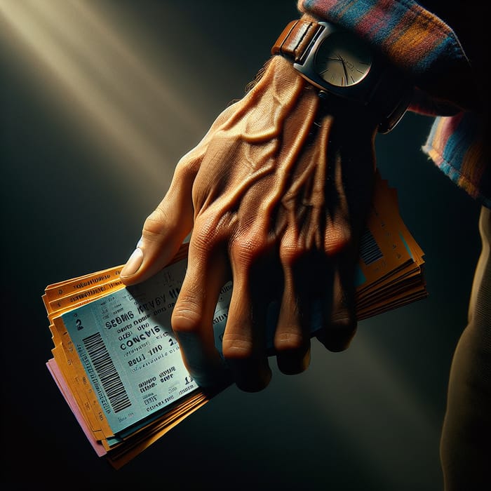 Person's Hand Holding Tickets - Event Access