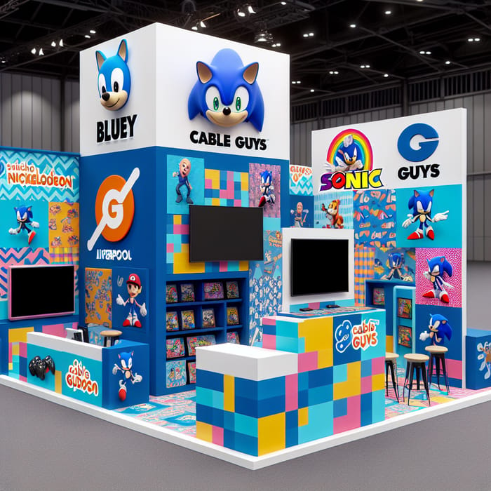 Liverpool Video Game Experience Stand with Bluey, Sonic, Cable Guys & Nickelodeon