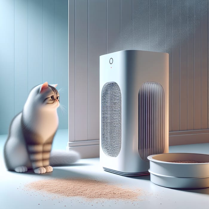 Air purifier for cat litter outlet