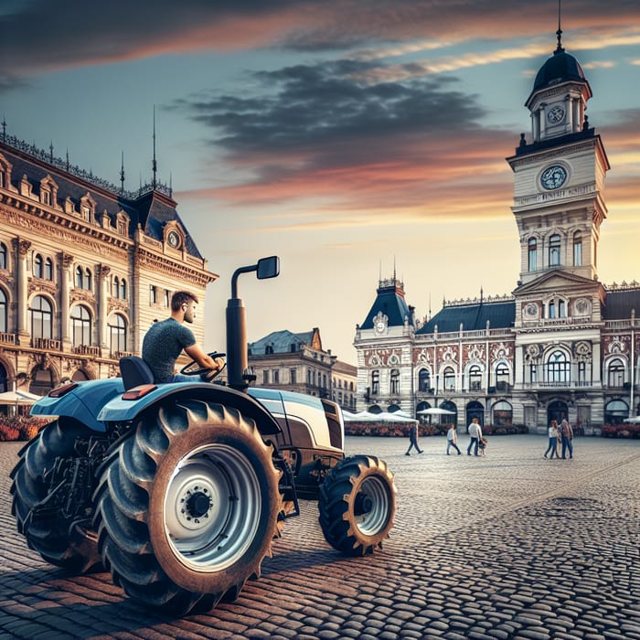 Tractor Driver at Red Square | Historical Architecture View