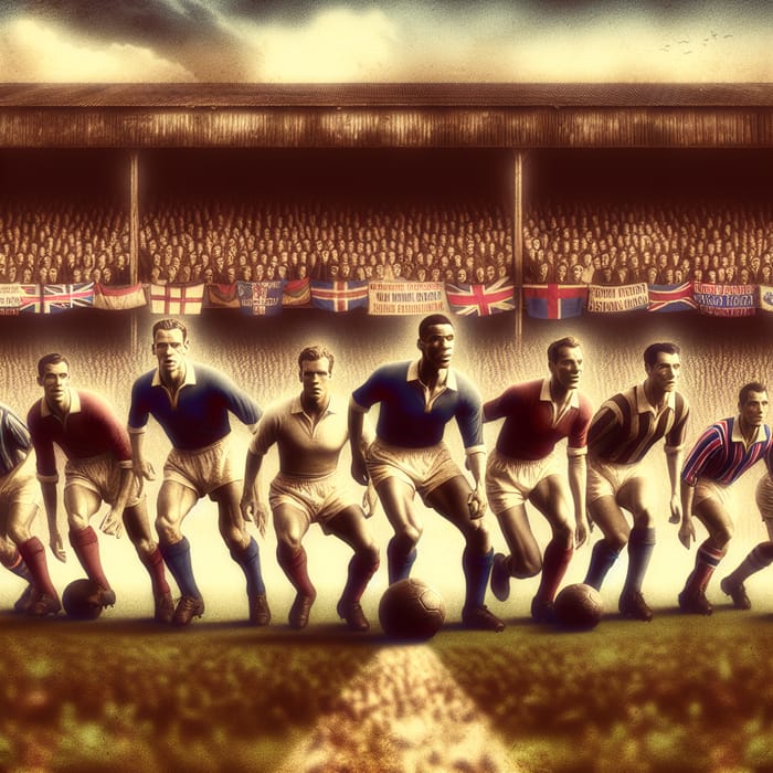 Vintage Style Manchester United History Captured with Passion on Pitch