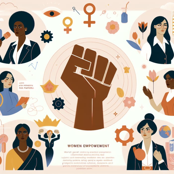Women Empowerment Infographic: Symbols of Strength & Diversity
