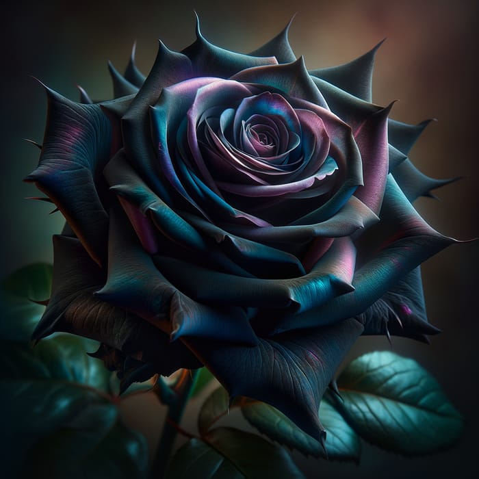 Dark Rose in Full Bloom - Velvety Petals, Mysterious Beauty