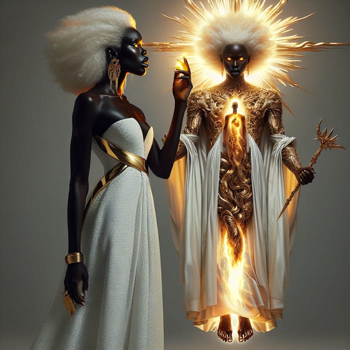 Radiant Black Woman: A Vision of Divine Revelation 1