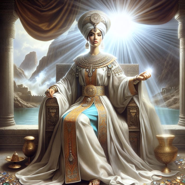 Racially Ambiguous Woman in Ancient Israelite Priestly Attire | Divine Presence in New Jerusalem