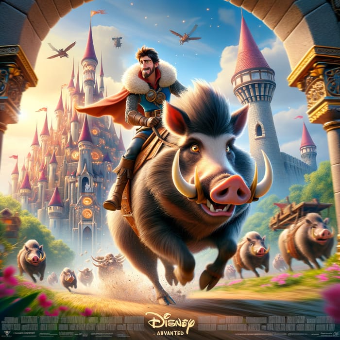 Disney Movie Poster: Hog Rider in Montapuercos Clash