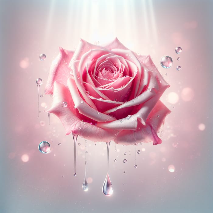 Weeping Pink Rose | Emotional Floral Image