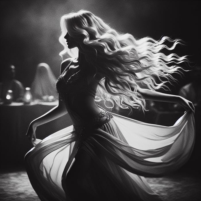Stunning Arabic Dancer | Elegant Black and White Performance