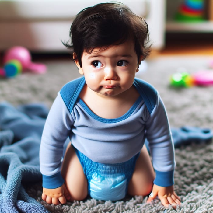 Wet Diaper Toddler | South Asian Kid Needs Diaper Change