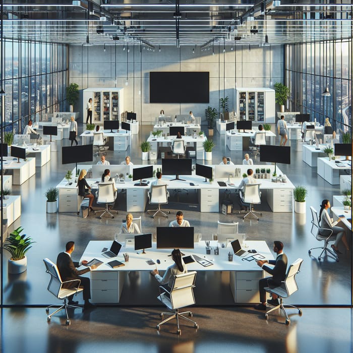 Modern Workplace Environment | Spacious Office with Diverse Workforce