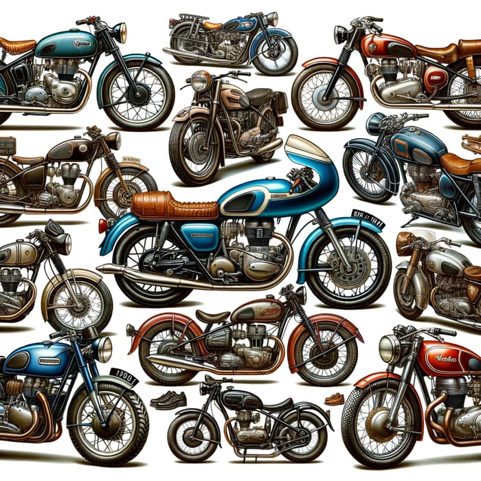 Vintage and Modern Motorcycles: A Collection of Motocycles | AI Art ...
