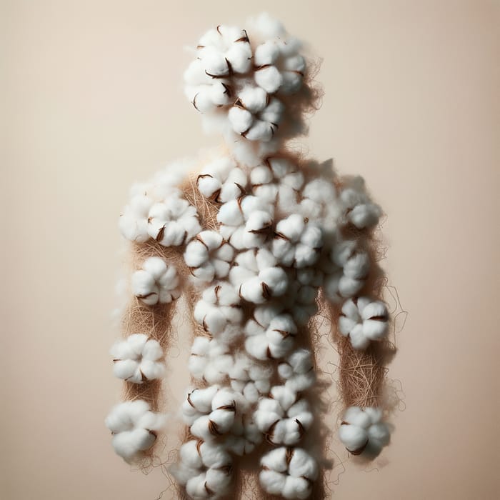 Cotton Human Sculpture | Soft Cotton Art