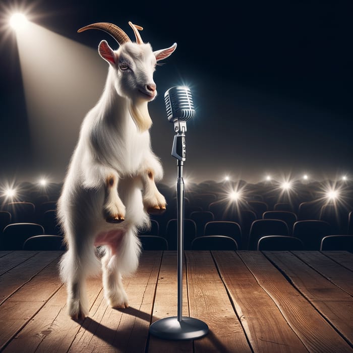 Entertaining Goat with Microphone | Farm Animal Stand-up Act